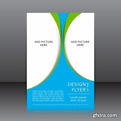 Collection of vector image brochure flyer banner #9-25 Eps