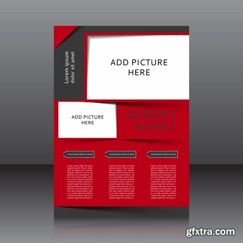 Collection of vector image brochure flyer banner #9-25 Eps