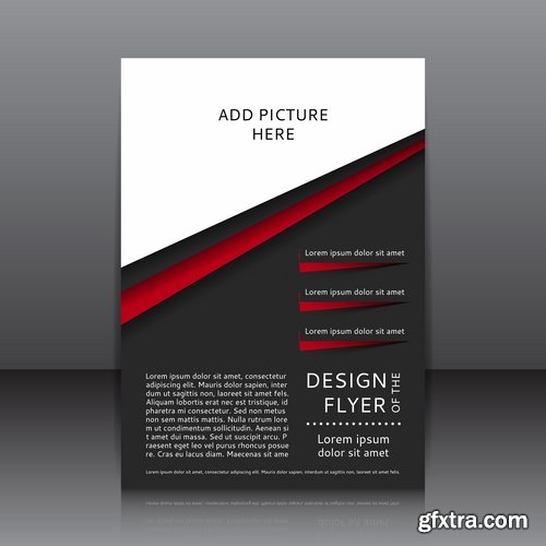 Collection of vector image brochure flyer banner #9-25 Eps