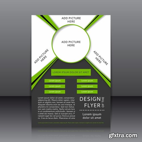 Collection of vector image brochure flyer banner #9-25 Eps