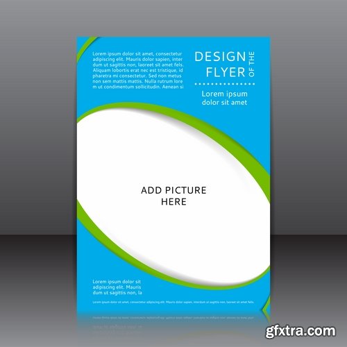 Collection of vector image brochure flyer banner #9-25 Eps