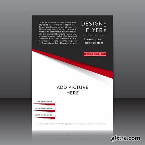 Collection of vector image brochure flyer banner #9-25 Eps