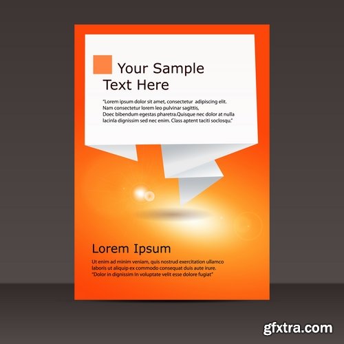 Collection of vector image brochure flyer banner #9-25 Eps