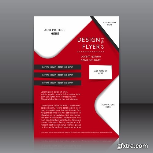 Collection of vector image brochure flyer banner #9-25 Eps