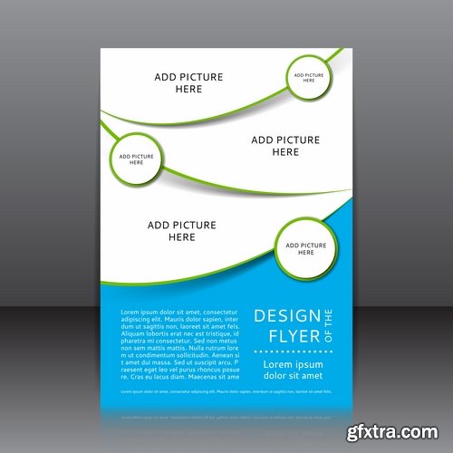 Collection of vector image brochure flyer banner #9-25 Eps