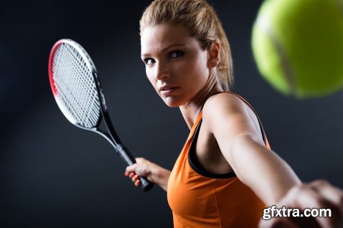 Collection of beautiful girl with a tennis racket tennis court 25 HQ Jpeg