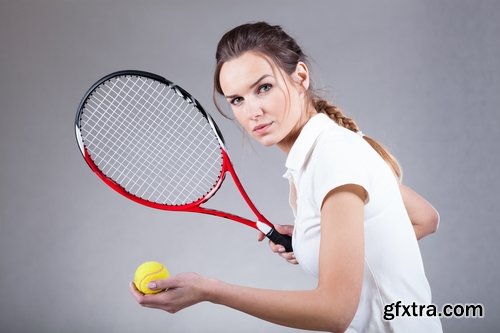 Collection of beautiful girl with a tennis racket tennis court 25 HQ Jpeg