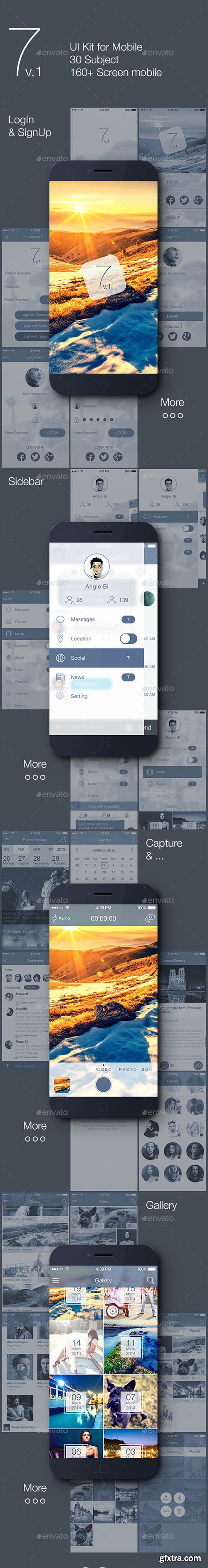 GraphicRiver 8 General Bundle - Mobile UI Kit 11103933