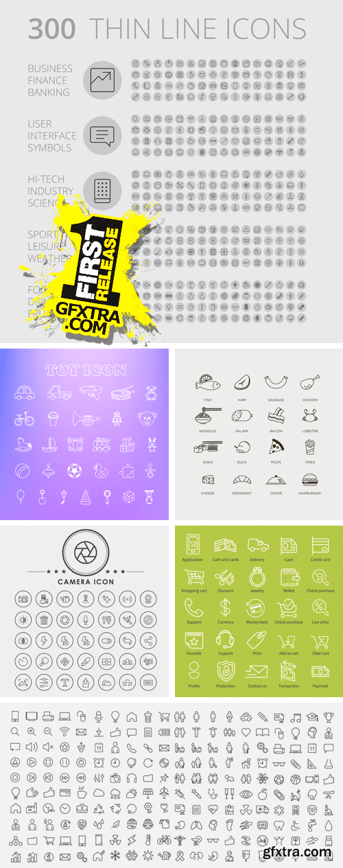 Amazing SS - Thin Line Icons 2, 25xEPS