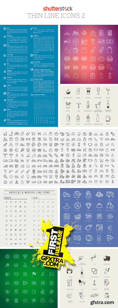 Amazing SS - Thin Line Icons 2, 25xEPS