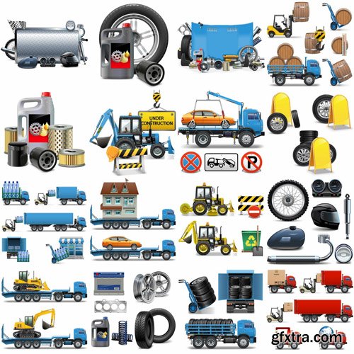 Transportation Icons Collection - 25 Vector