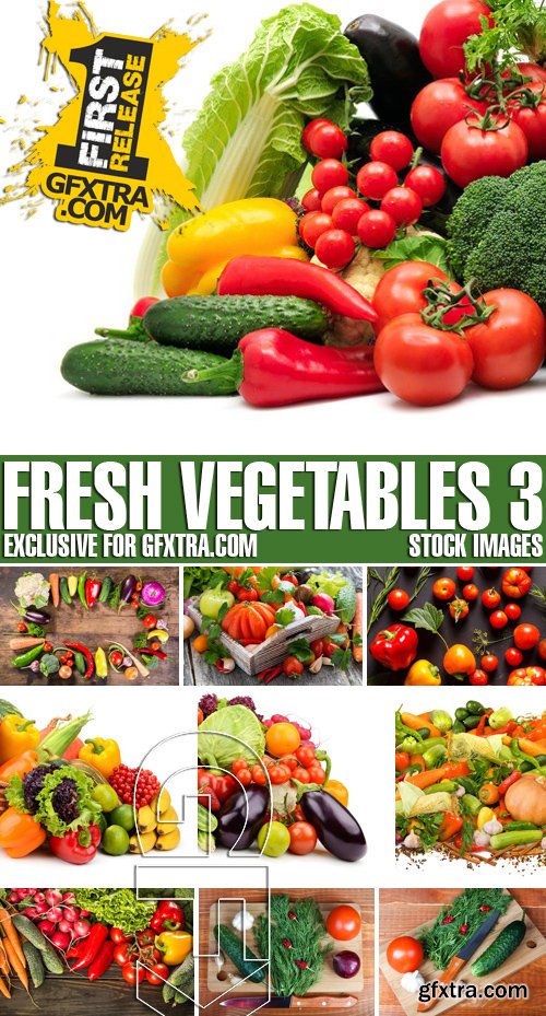 Stock Photos - Fresh vegetables 3, 25xJPG