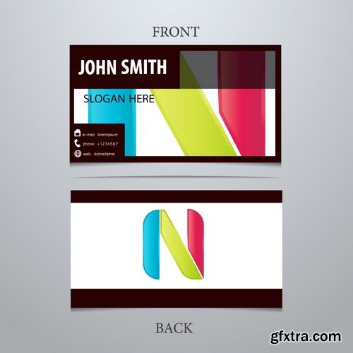 Stock Vectors - Business Card Template 9, 25xEPS