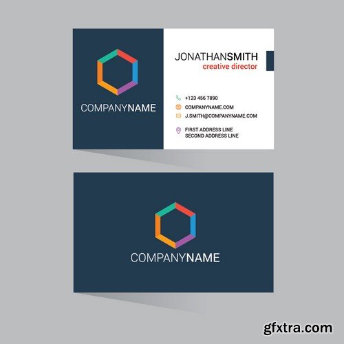 Stock Vectors - Business Card Template 9, 25xEPS