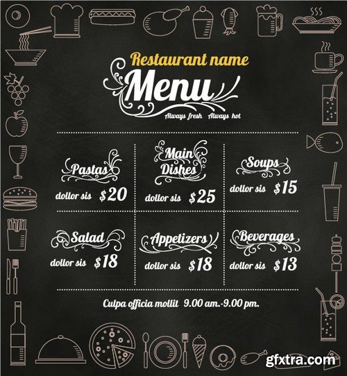 Stock Vectors - Menu Mix 15, 25xEPS