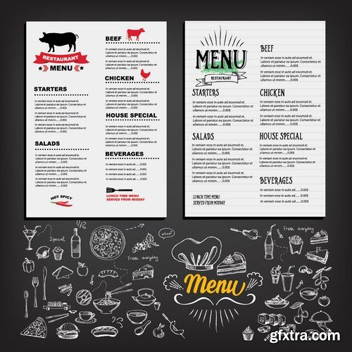 Stock Vectors - Menu Mix 15, 25xEPS