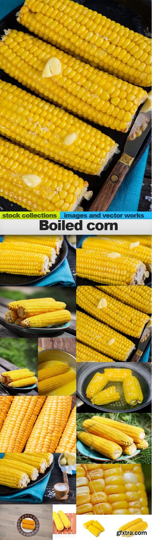 Boiled corn, 15 x UHQ JPEG