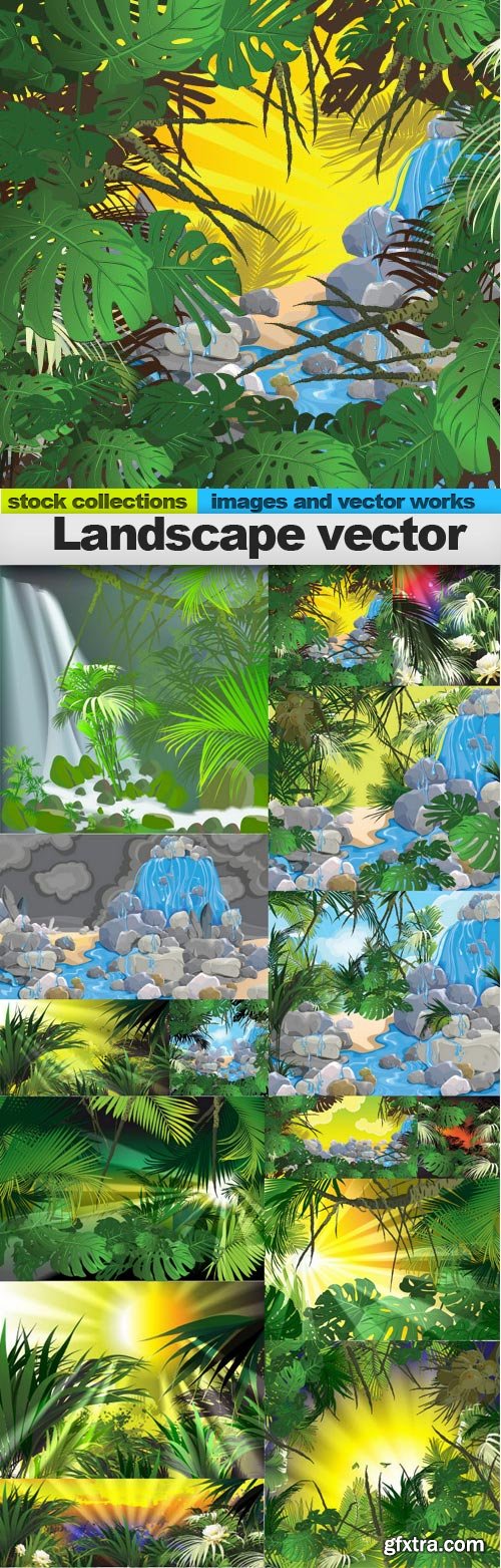 Landscape vector, 15 x EPS