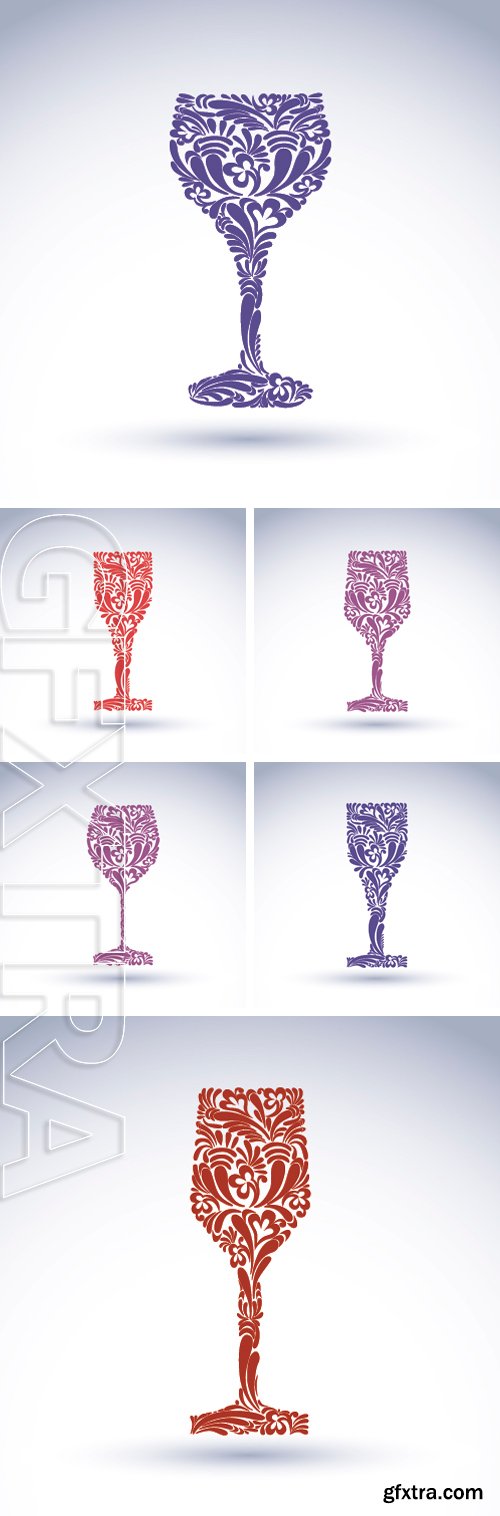 Stock Vectors - Sophisticated wineglass, romantic design element, can be used in graphic design