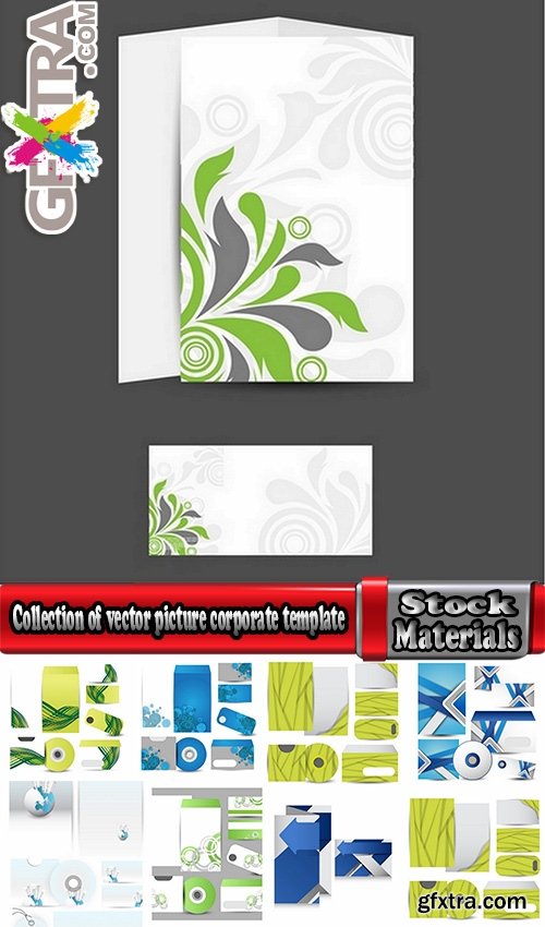 Collection of vector picture corporate template images for printing on a variety of subjects advertising #2-25 Eps