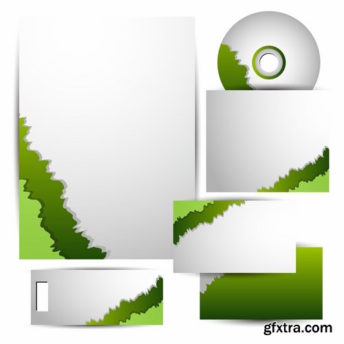 Collection of vector picture corporate template images for printing on a variety of subjects advertising #2-25 Eps