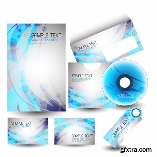 Collection of vector picture corporate template images for printing on a variety of subjects advertising #2-25 Eps