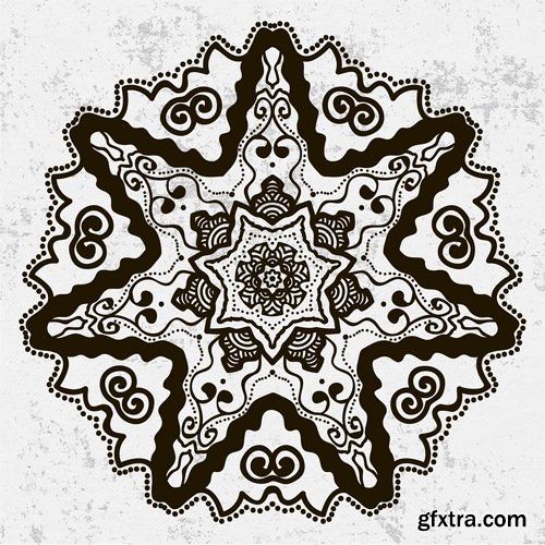 Collection of vector image calligraphic elements vintage design element #3-25 Eps