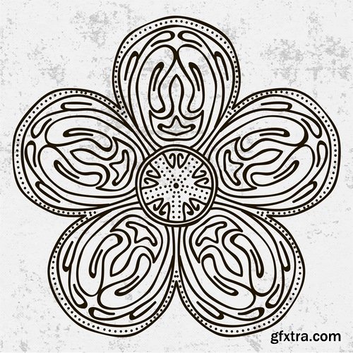 Collection of vector image calligraphic elements vintage design element #3-25 Eps