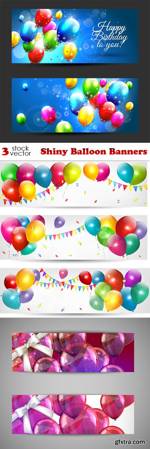 Vectors - Shiny Balloon Banners