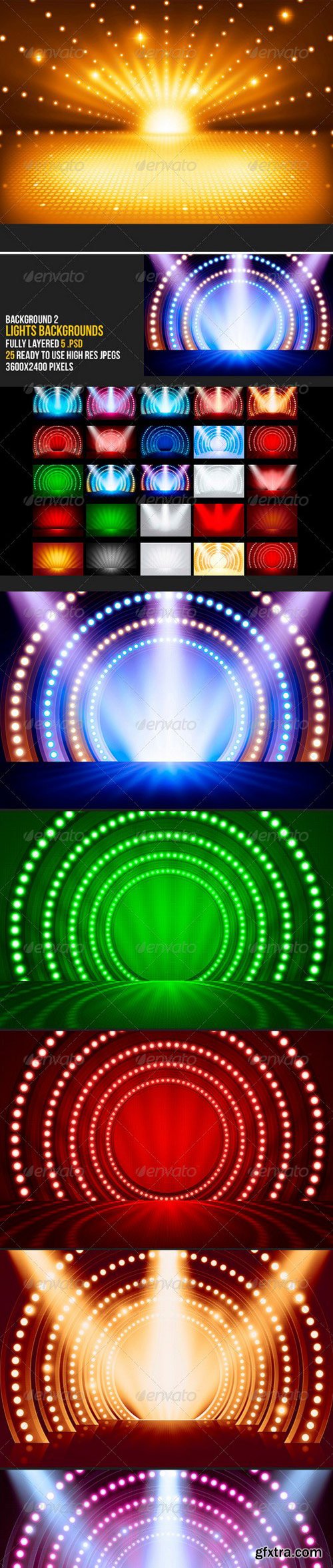 GraphicRiver - Stage Lights Backgrounds Bundle 6684097