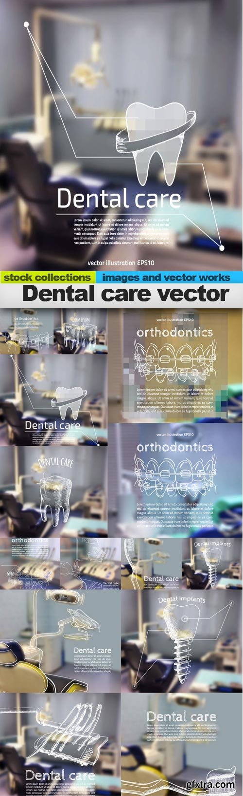 Dental care vector, 15 x EPS