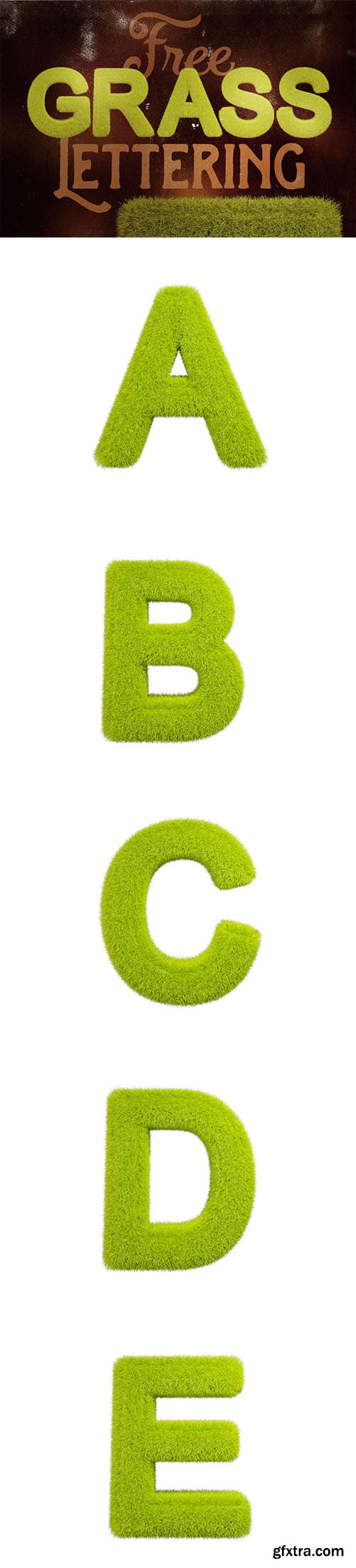 3D Grass Lettering Pack