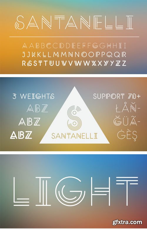 Santanelli - All Caps Display Typeface 3xOTF $49