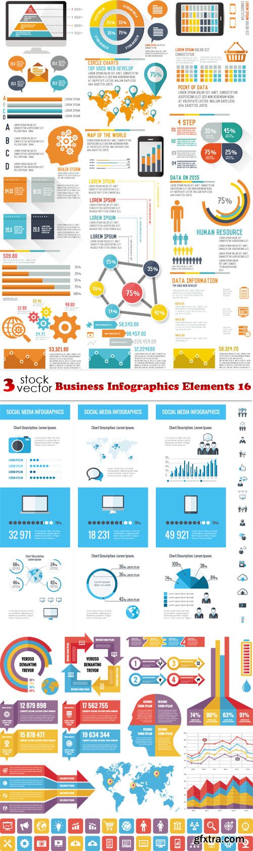 Vectors - Business Infographics Elements 16