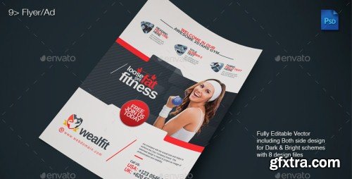 GR WealFit | Fitness | Gym Branding Identity Pack - 10026113