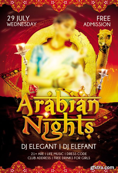 Arabian Nights Flyer PSD Template Facebook Cover