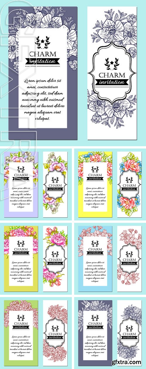 Stock Vectors - Charm collection.  Easy to edit. Perfect for invitations or announcements