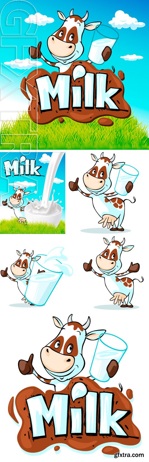 Stock Vectors - Cute cow with thumb up