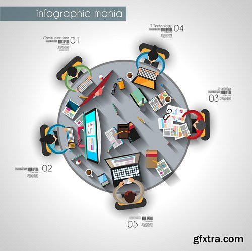 Infographic Teamwork Design Elements - 25x EPS