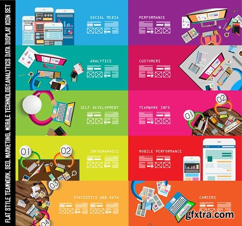 Infographic Teamwork Design Elements - 25x EPS