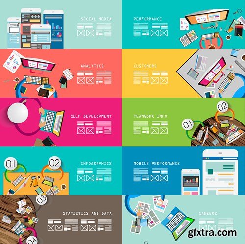 Infographic Teamwork Design Elements - 25x EPS