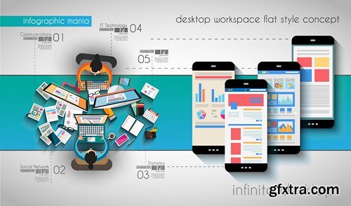 Infographic Teamwork Design Elements - 25x EPS