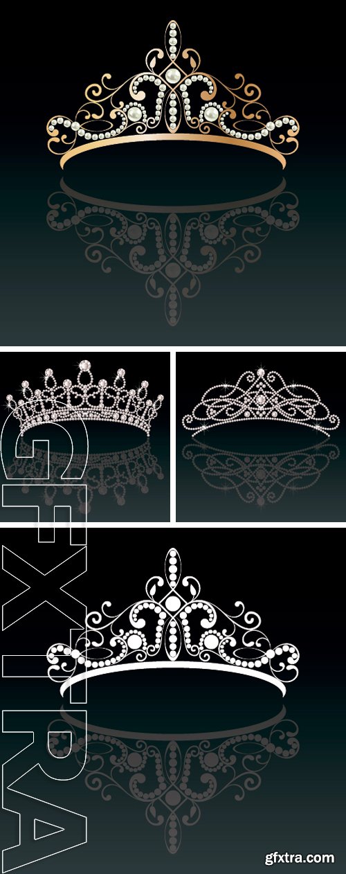 Stock Vectors - Elegance feminine tiara with reflection. vector illustration