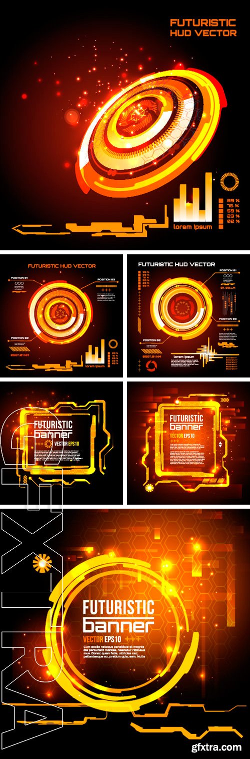 Stock Vectors - Futuristic interface,  vector background