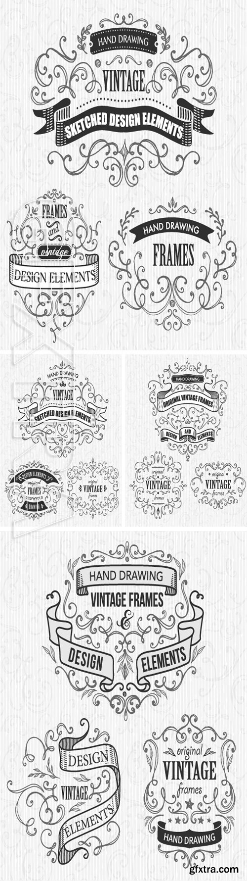 Stock Vectors - Hand drawing frames