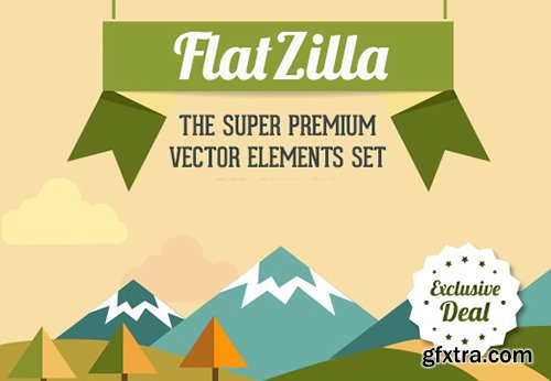 FlatZilla Hundreds of Super Premium Flat Vectors