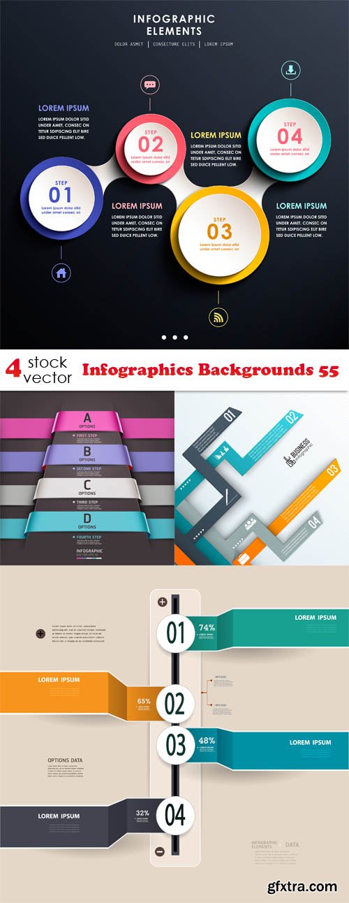 Vectors - Infographics Backgrounds 55