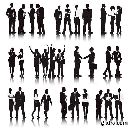 Business People Silhouettes - 25x EPS