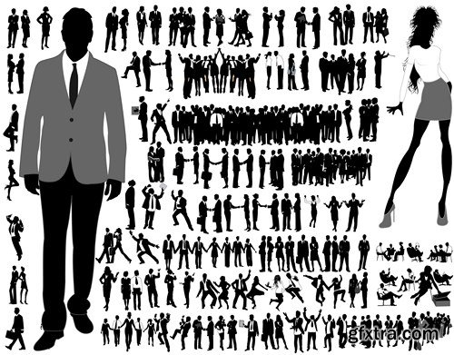 Business People Silhouettes - 25x EPS