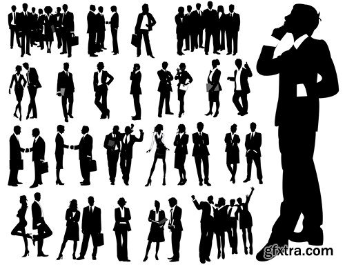 Business People Silhouettes - 25x EPS